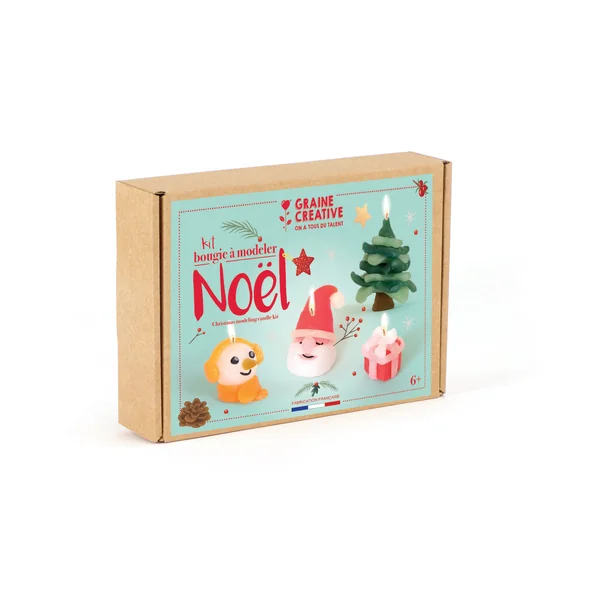Kit DIY Bougie à modeler Noël