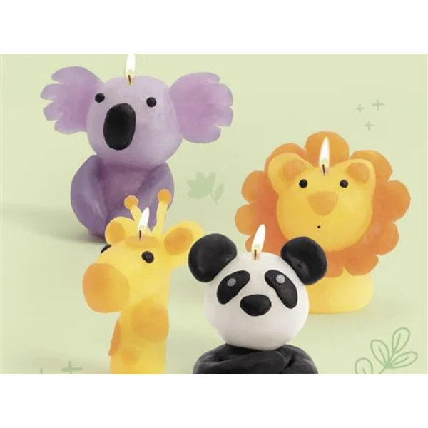 Kit DIY bougies à modeler animaux sauvages