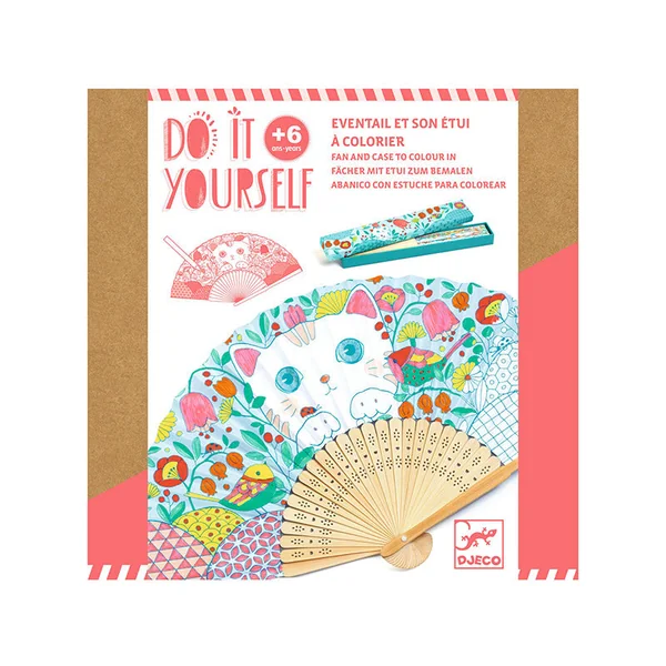 Kit DIY - Eventail à colorier - Koneko