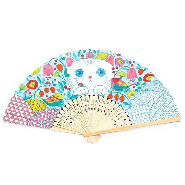 Kit DIY - Eventail à colorier - Koneko