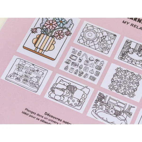 Kit DIY Home Déco - Mon carnet de coloriage détente
