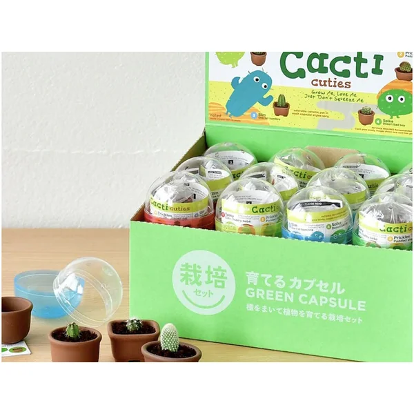 Kit Green capsule pour faire pousser un mini Cactus