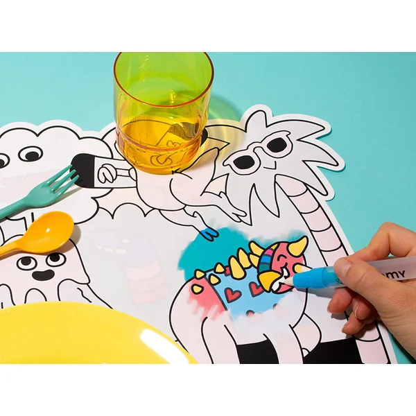 Kit Magic Water Dinos set de table - 18 mois - OMY