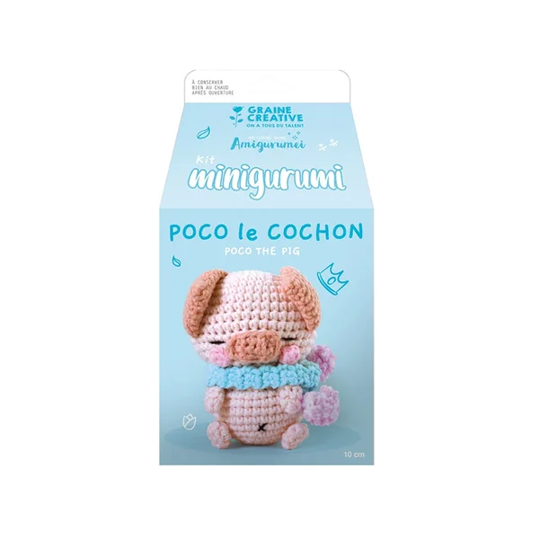 Kit Minigurumi - Cochon 10 cm - Graine Créative