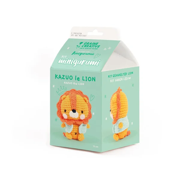 Kit Minigurumi - Kazuo le lion 10 cm - Graine Créative