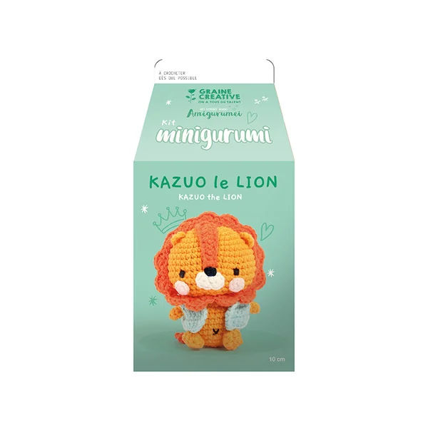 Kit Minigurumi - Kazuo le lion 10 cm - Graine Créative