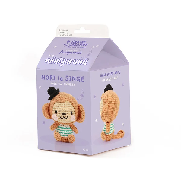 Kit Minigurumi singe Nori - Graine Creative