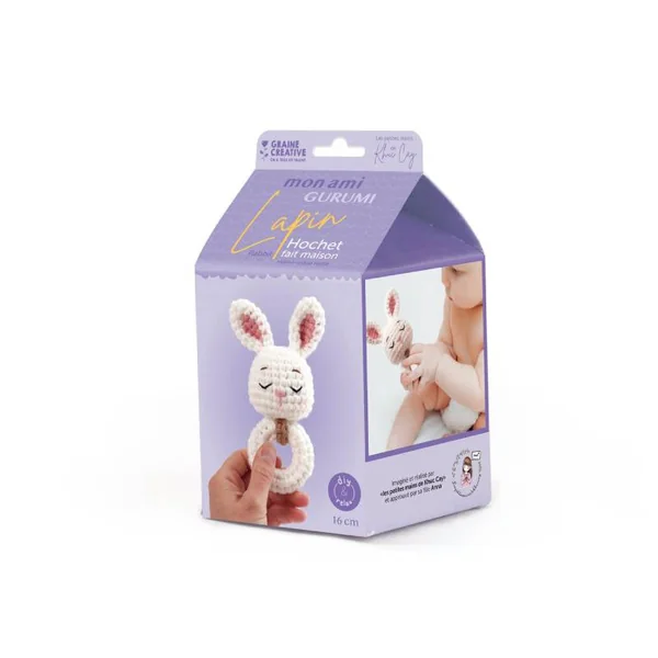 Kit Mon hochet Amigurumi Lapin - Graine Créative