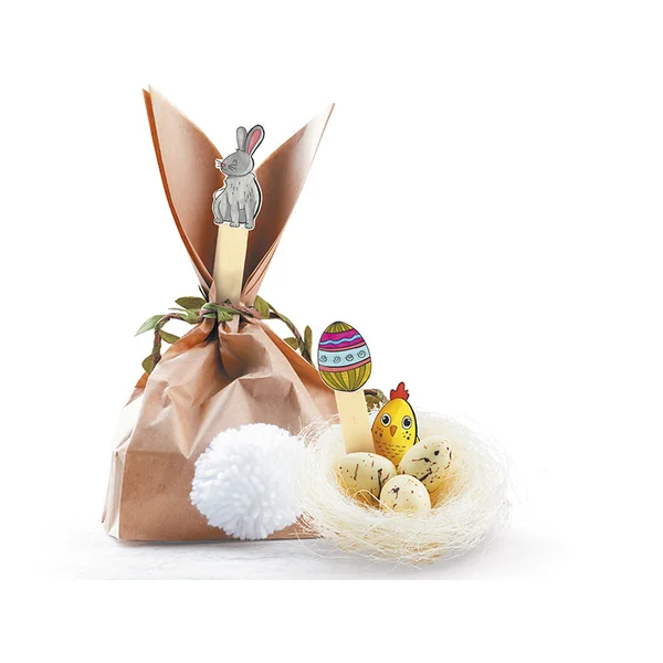 Kit plastique dingue 8 décorations de pâques pour enfants