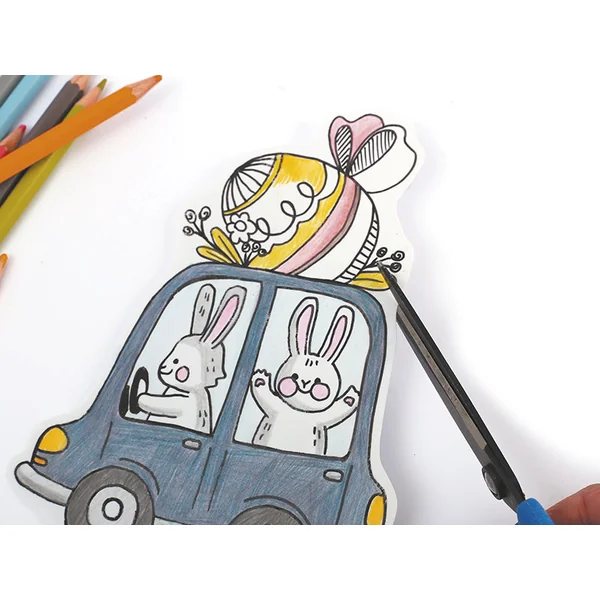 Kit plastique dingue 8 décorations de pâques pour enfants