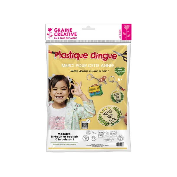 Kit plastique dingue Graine Créative merci pour cette année - créations enfants