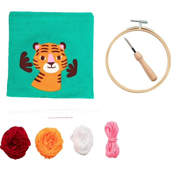 Kit punch needle Avenue Mandarine « Tigre »