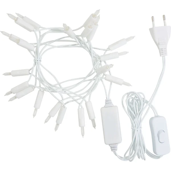 Konstsmide Mini guirlande lumineuse LED avec interrupteur, 20 diodes blanc chaud