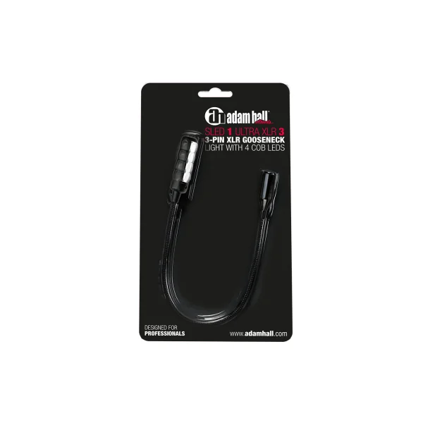 Lampe col de cygne, SLED 1 ULTRA XLR 3 connecteur XLR 3 points , 4 LEDs COB