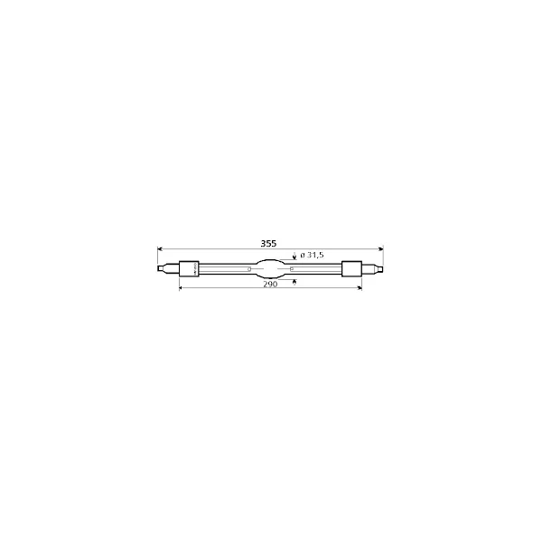 Lampe Sylvania BA 2500 DE A code 0023911 remplace MSA 2500 DE ou HMI 2500W Sfc
