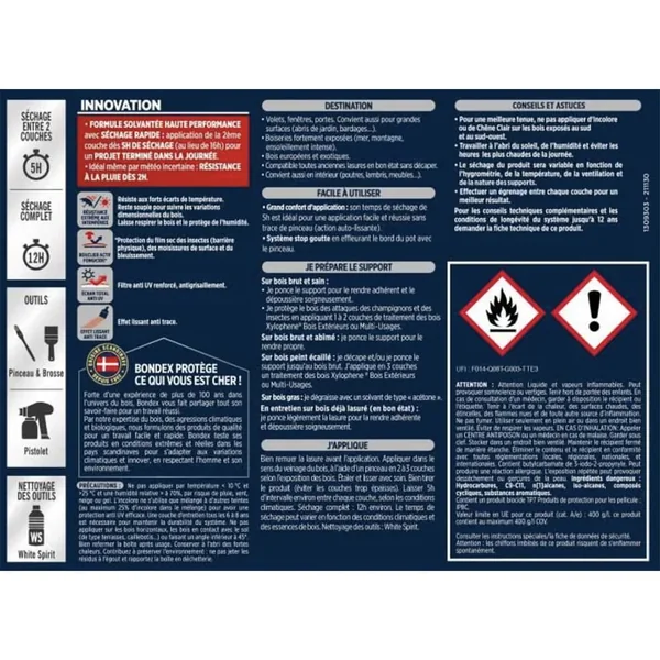 Lasure BONDEX Ultim'Protect 12ans Chêne Rustique