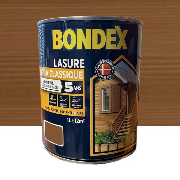 Lasure BONDEX Ultra Classique Fongicide 5 ans Chêne moyen