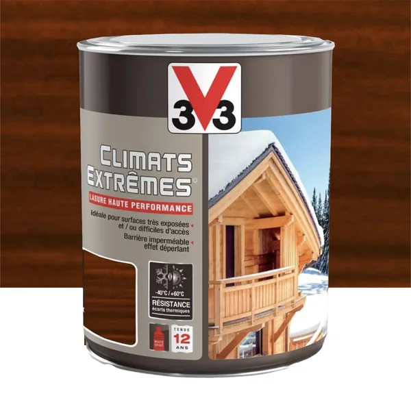 Lasure Climats Extrêmes 12ans Hautes performances V33 Acajou