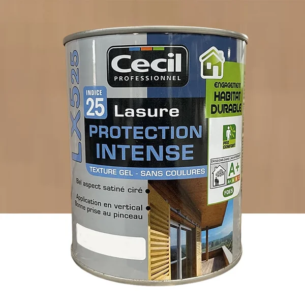 Lasure LX525 Protection Intense CECIL Bois cendré