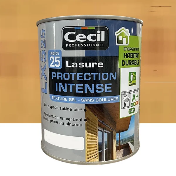 Lasure LX525 Protection Intense CECIL Chêne doré
