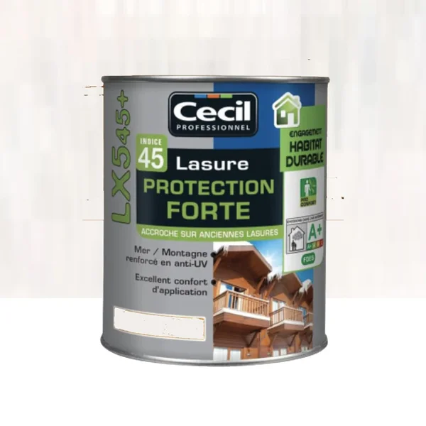 Lasure Protection Forte CECIL LX545+ Bois blanchi