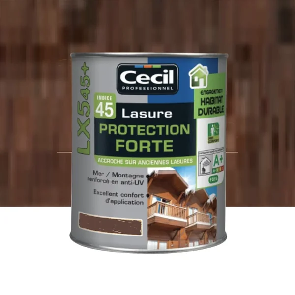 Lasure Protection Forte CECIL LX545+ Chêne ancien