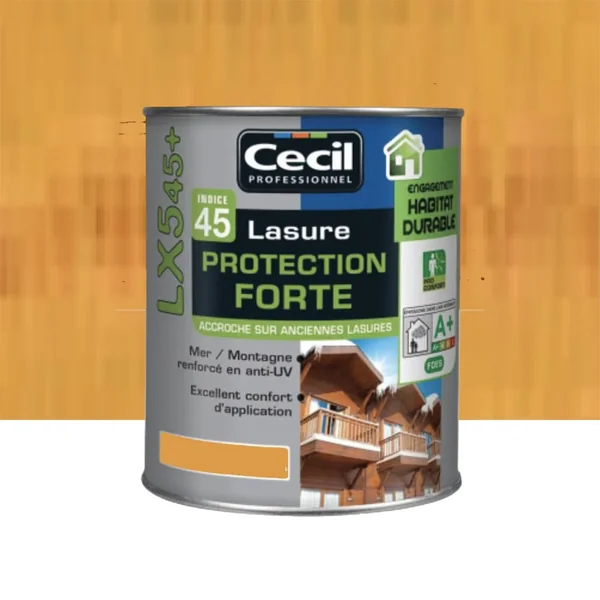 Lasure Protection Forte CECIL LX545+ Chêne doré