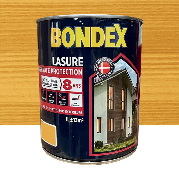 Lasure Très Haute Protection 8 ans BONDEX Polyuréthane Chêne clair