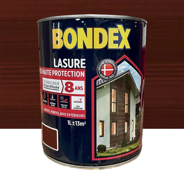 Lasure Très Haute Protection 8 ans BONDEX Polyuréthane Chêne rustique