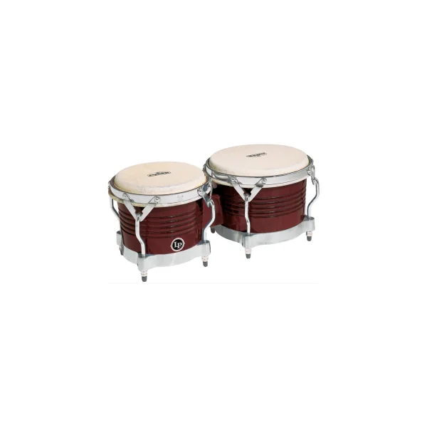 LATIN PERCUSSION LPM201ABW Bongos Matador Almond Brown Chrome