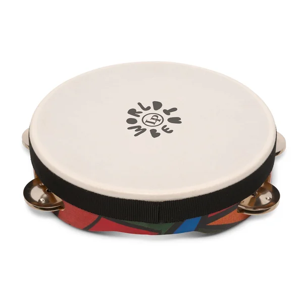 Latin Percussion Tambourine World Beat Single Row with Head - LP7022 (8")