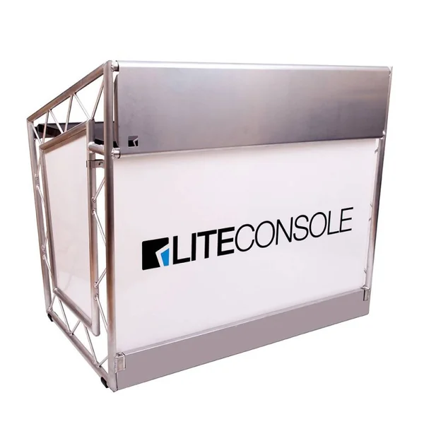 LITECONSOLE XPRSLite V2 Régie DJ Pliable et Personnalisable en Aluminium (Habillage Naturel)