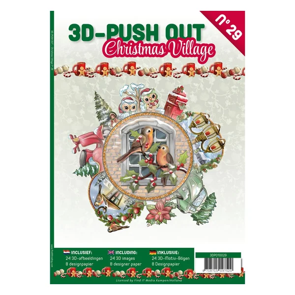 Livret de motifs3D pré-estampés « Christmas Village »