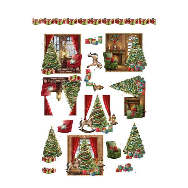 Livret de motifs3D pré-estampés « Christmas Village »