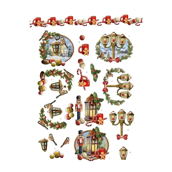 Livret de motifs3D pré-estampés « Christmas Village »
