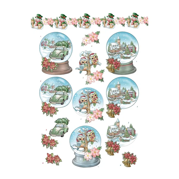 Livret de motifs3D pré-estampés « Christmas Village »