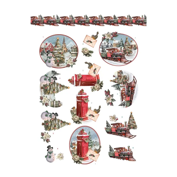 Livret de motifs3D pré-estampés « Christmas Village »