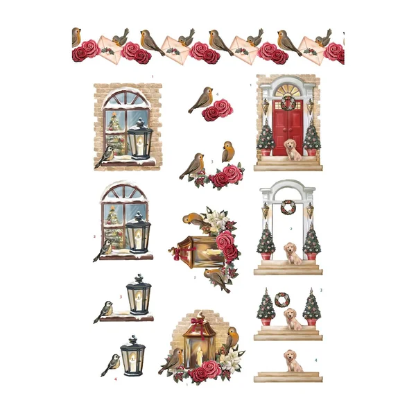 Livret de motifs3D pré-estampés « Christmas Village »