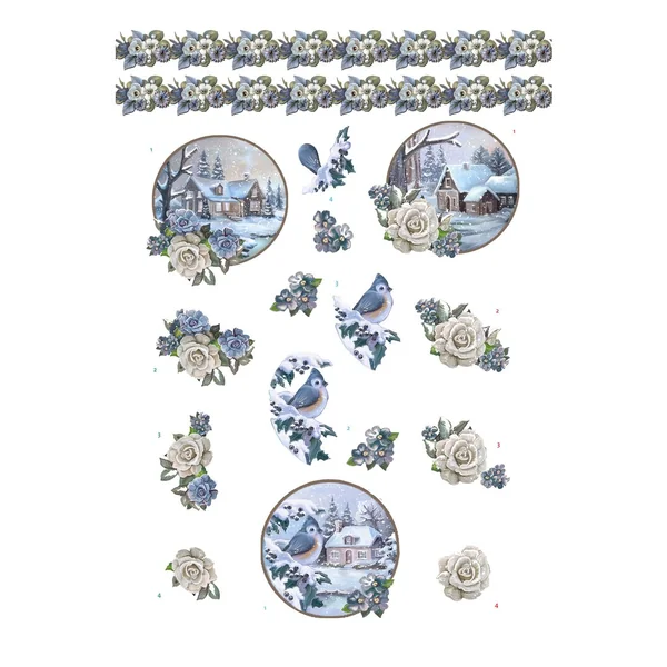 Livret de motifs 3D pré-estampés « Winter Charme »