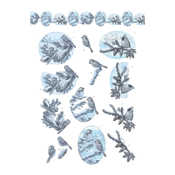 Livret de motifs 3D pré-estampés « Winter Charme »
