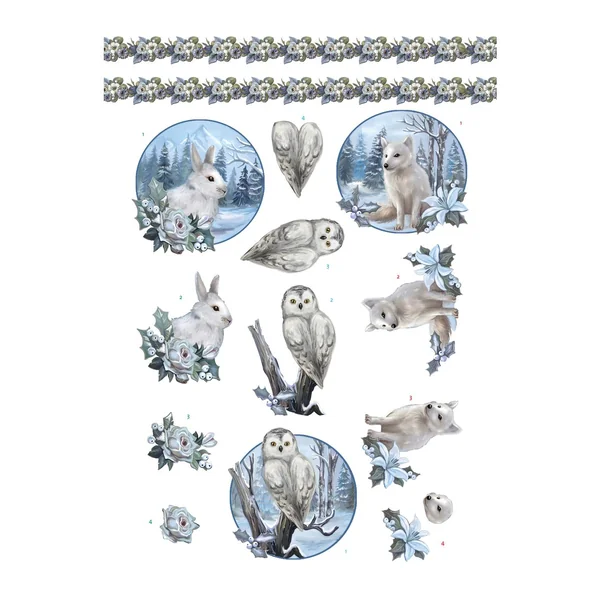 Livret de motifs 3D pré-estampés « Winter Charme »