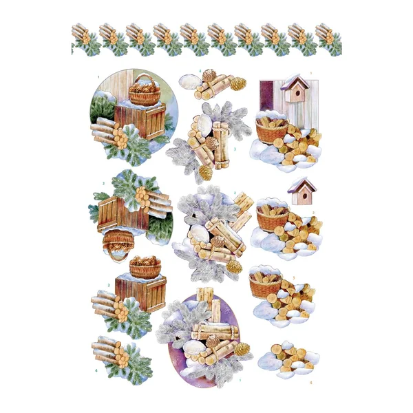 Livret de motifs 3D pré-estampés « Winter Charme »