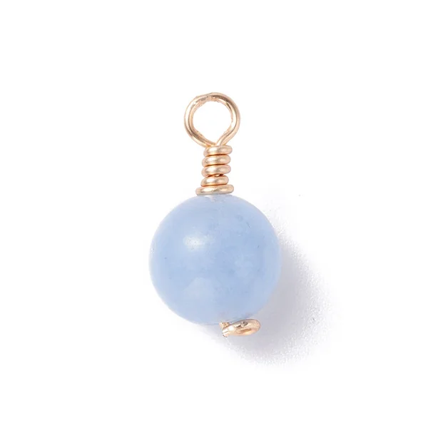 Lot de 10 pendentifs ronds en jade teintée