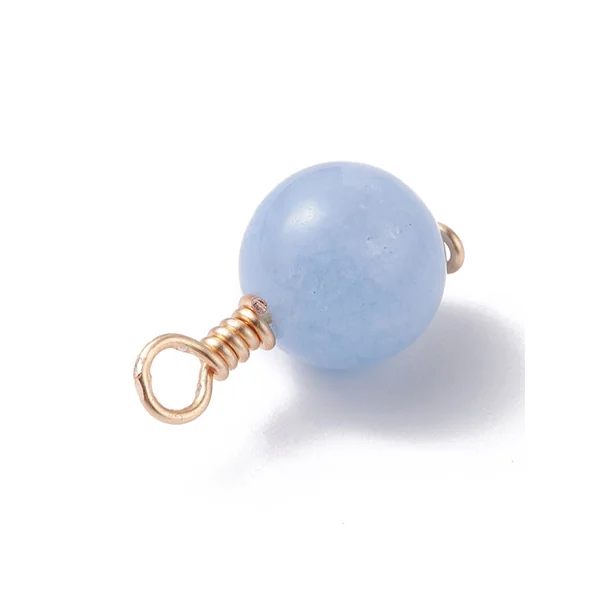 Lot de 10 pendentifs ronds en jade teintée