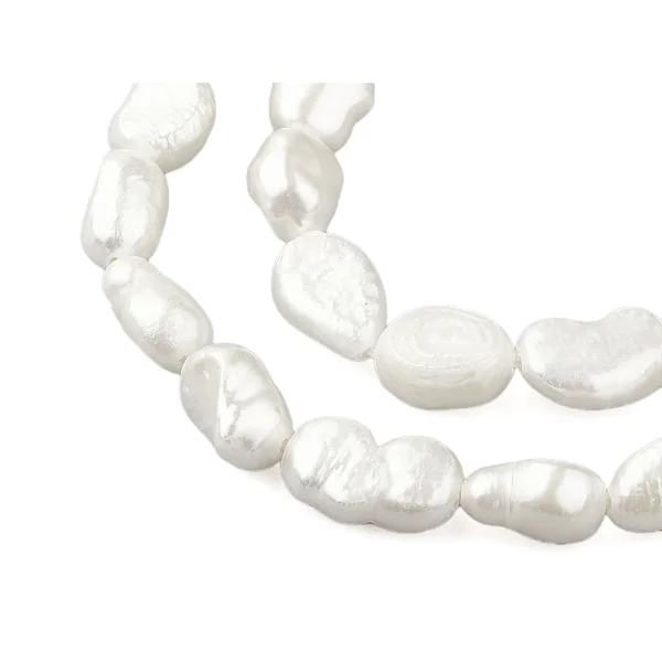 Lot de 10 perles de culture - forme irrégulière - 8 à 14 mm