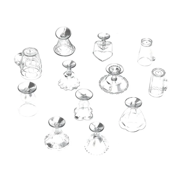 Lot de 12 gobelets différentes miniatures en plastique