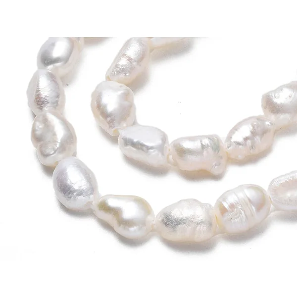 Lot de 20 perles de culture - forme graine - 4 à 8 mm