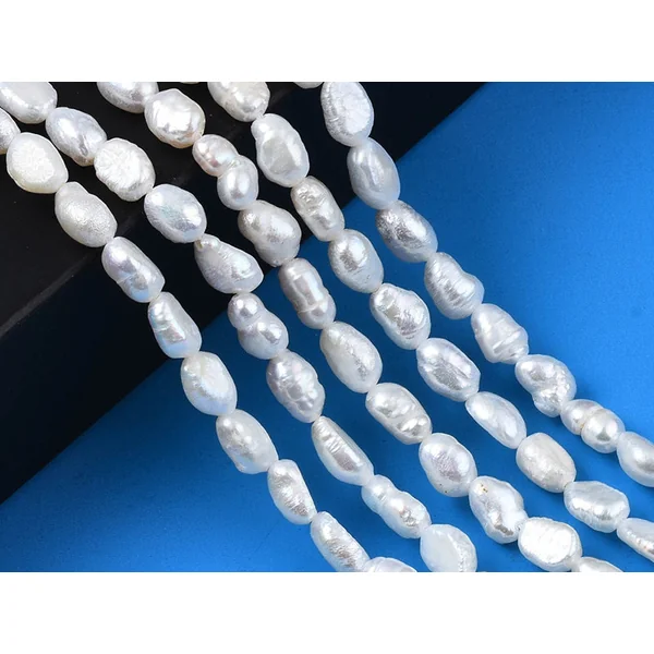 Lot de 20 perles de culture - forme graine - 4 à 8 mm