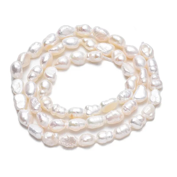 Lot de 20 perles de culture - forme graine - 4 à 8 mm