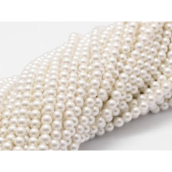 Lot de 20 perles effet culture rondes - 4 mm